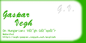 gaspar vegh business card